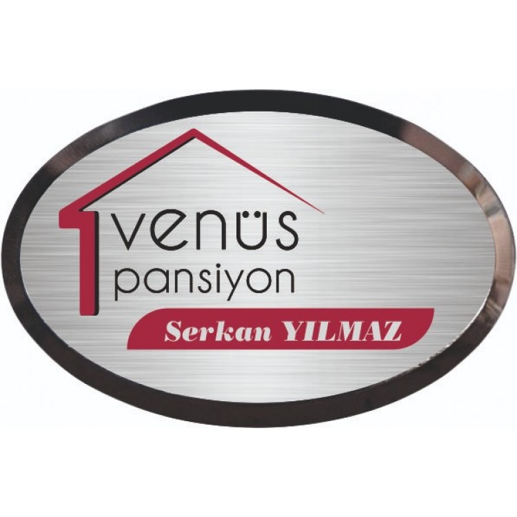 Otel ve Pansiyon metal yaka isimlikleri