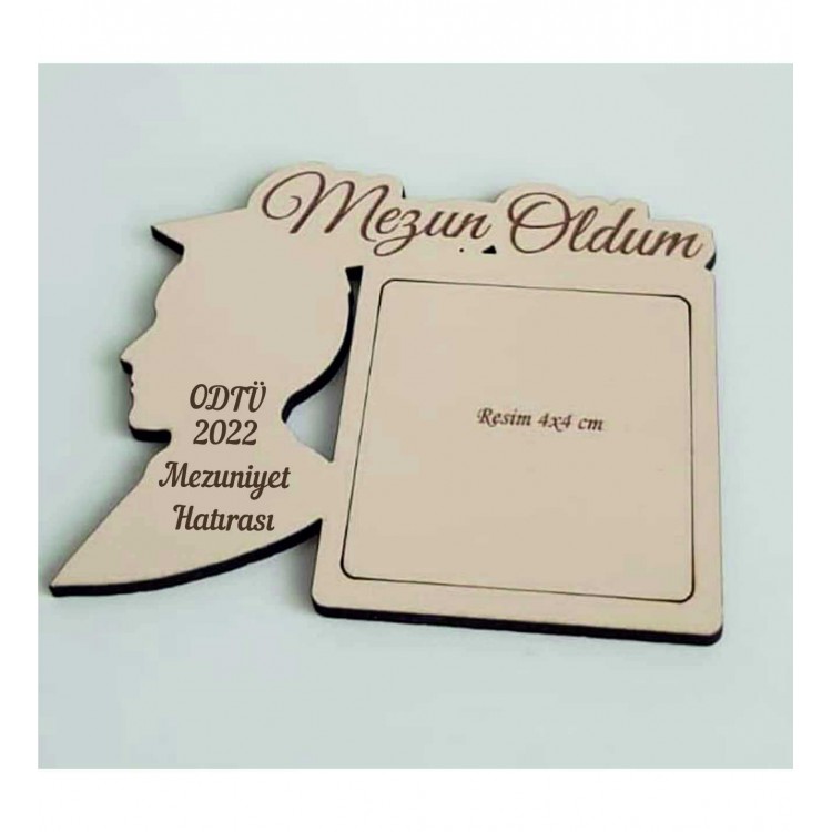 Mezuniyet Magneti Ahşap resimli