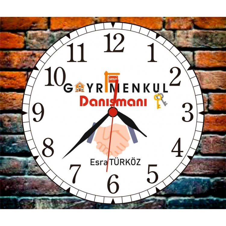 Mesleki Hediye Ahşap Duvar Saati