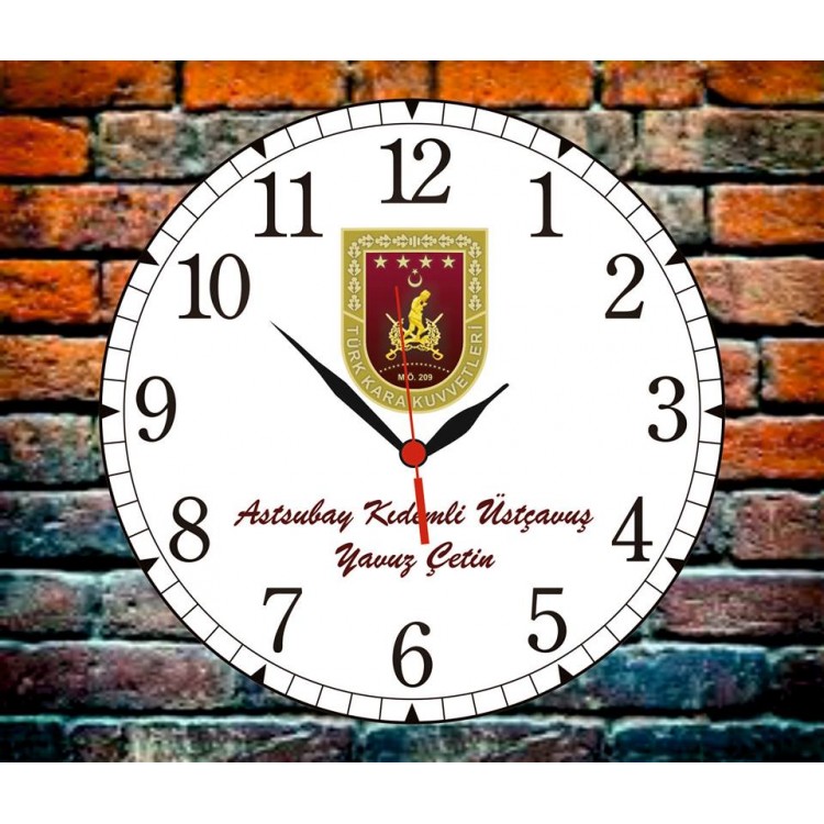 Mesleki Hediye Duvar Saatleri Astsubaylara Özel