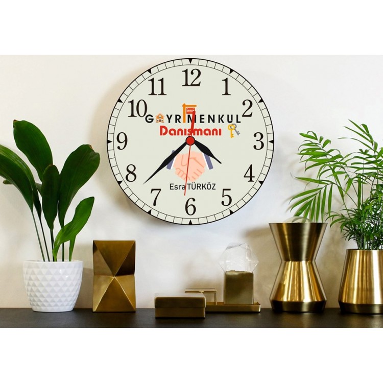 Mesleki Hediye Ahşap Duvar Saati