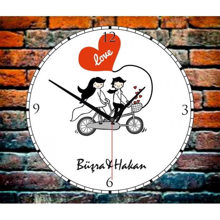 l Love You  Kişiye Özel Duvar Saatleri