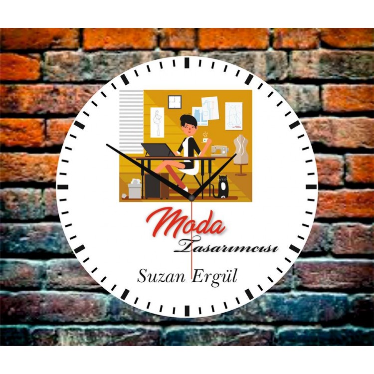 Mesleki Hediye Moda Tasarımcısına Duvar Saati