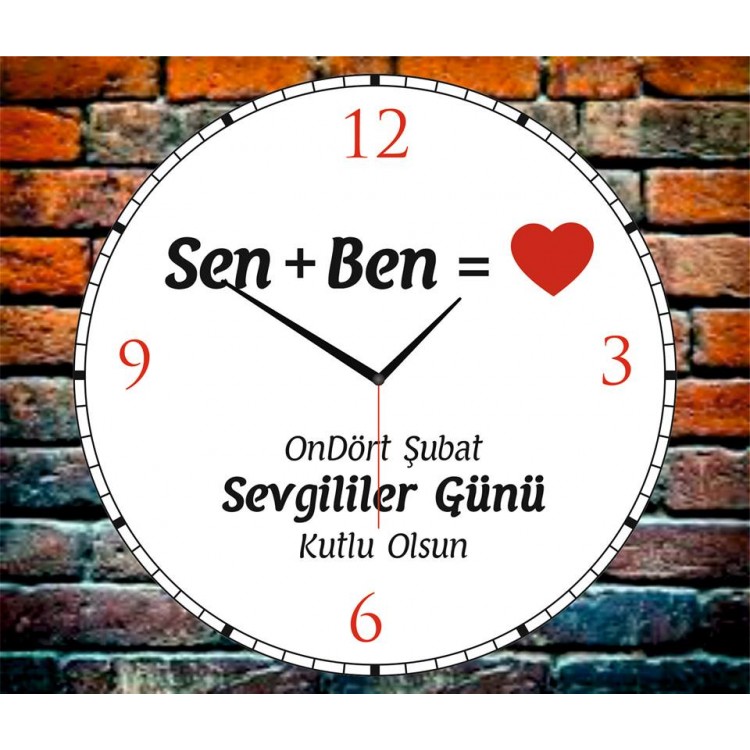 Romantik Sevgiliye Özel Duvar Saatleri