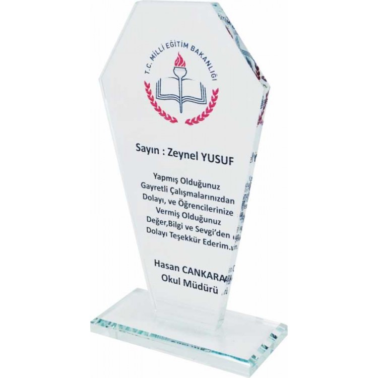 Okullara Özel Kristal plaketler