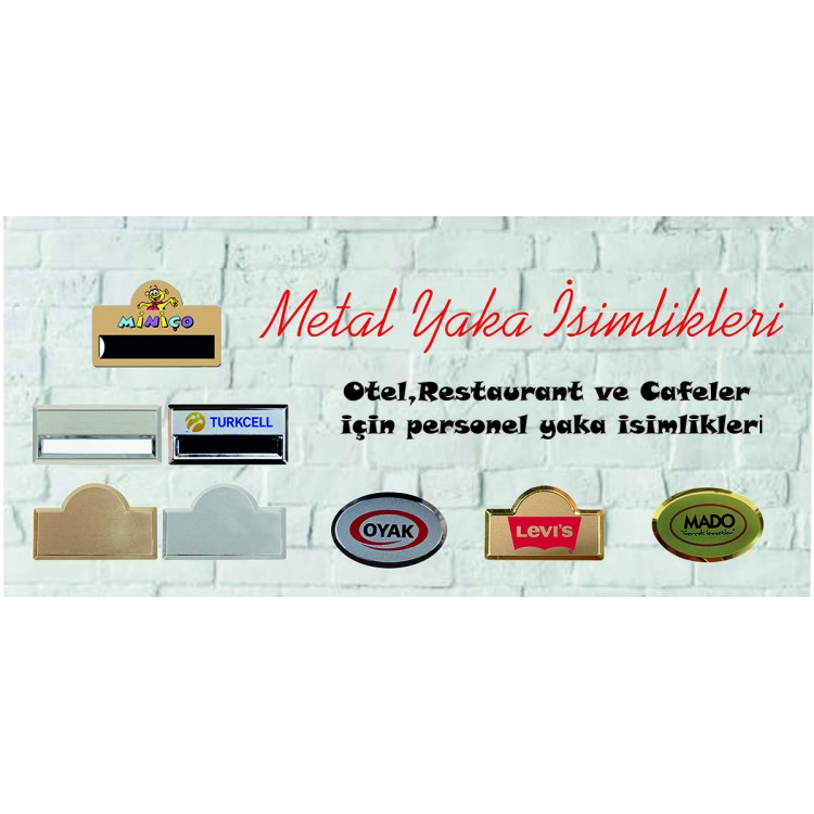 metal yaka kartı - Personel Yaka İsimlikleri