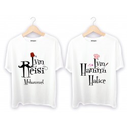 Evin Reisi ve Evin Hanımı Baskılı Kombin Tişörtler