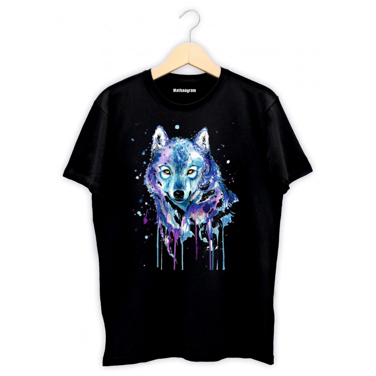 Kurt Grafikli Siyah Tişört