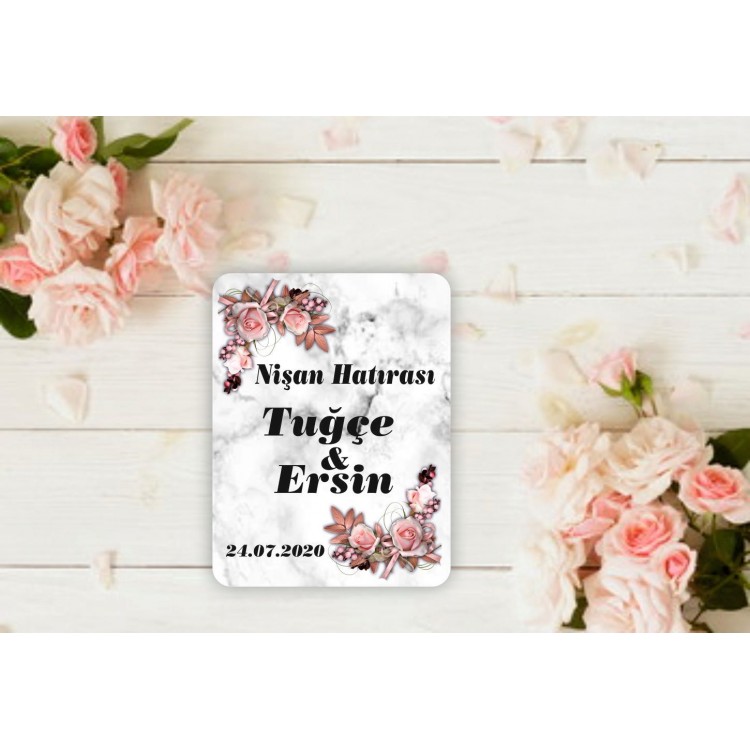 Manisa Nikah Şekeri Magnet - Nişan Magnetleri