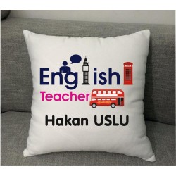 İngilizce Öğretmenine Hediye Dekoratif Yastık