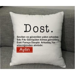 Dost Kelime Anlamı Hediye Yastık