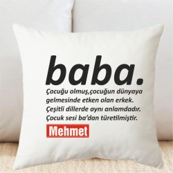 Babalara Özel Baskılı Yastık
