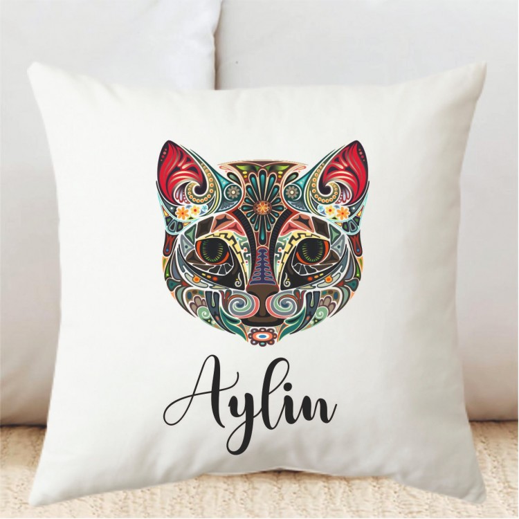 Kedi Baskılı Yastık